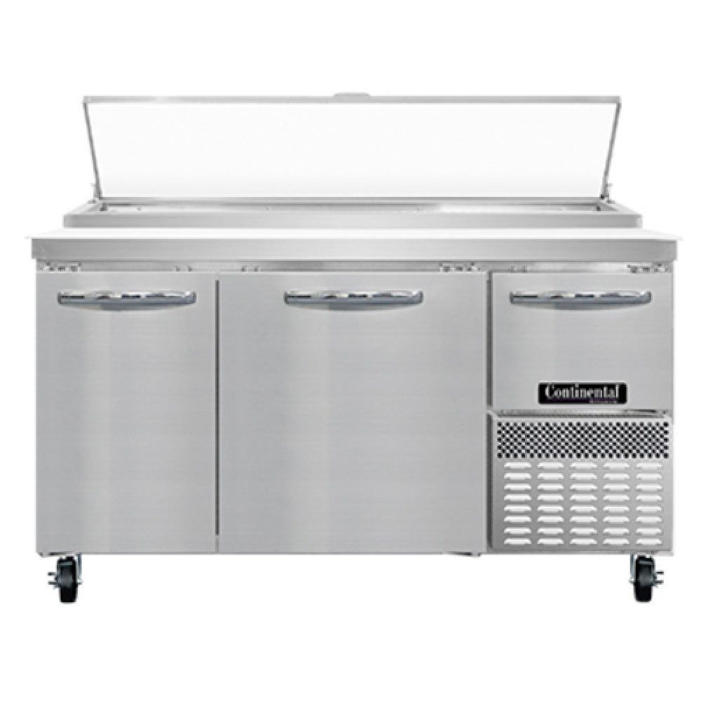 Continental Refrigerator PA60N Pizza Prep Table 60"W Two-section