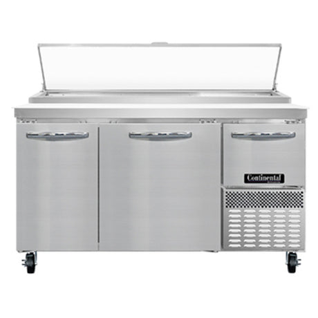 Continental Refrigerator PA60N Pizza Prep Table 60"W Two-section