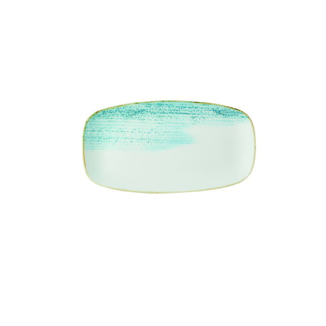 Churchill China HAAMXO141 Coupe Plate 13-7/8x7 3/8" Dia. Accents Aquamarine Evolve