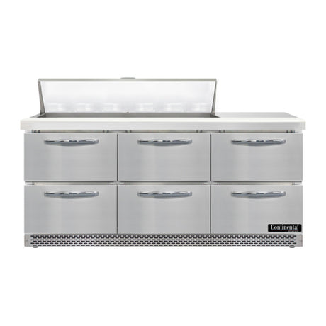 Continental Refrigerator D72N12-FB-D Designer Line Sandwich Unit Front Breather