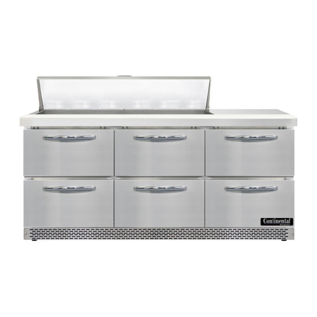 Continental Refrigerator D72N12-FB-D Designer Line Sandwich Unit Front Breather