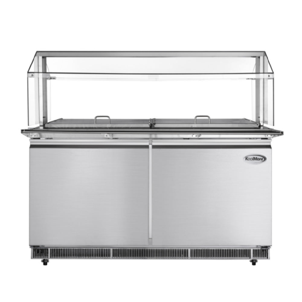 Koolmore KM-RBT-60CSFG Commercial Refrigerated Prep Station 60-2/5"W X 29-1/2"D X 35-1/5"H