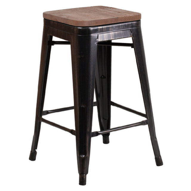 Flash Furniture CH-31320-24-BQ-WD-GG Bar Stool 500 Lb. Weight Capacity Counter Height