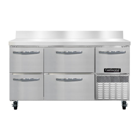 Continental Refrigerator RA60SNBS-D Refrigerated Base Shallow Depth Worktop Unit