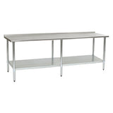 Eagle Group UT30120B - Budget Series Work Table, 120"W X 30"D, 430 Stainless Steel Top With 1-1/2"H Rear Up-turn