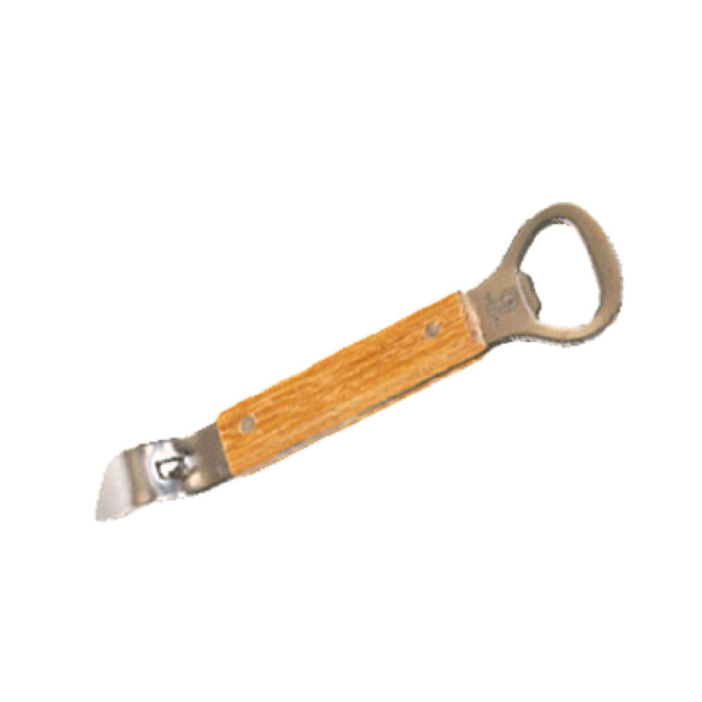 American Metalcraft BBC39 Deluxe Bottle/Can Opener 4-1/2" Long Tempered Stainless With Hardwood Handle (hand Wash Only)