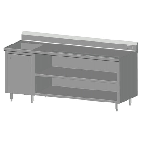 SPG BC-84L - Universal Stainless Beverage Counter, 84" Long, 30" Wide