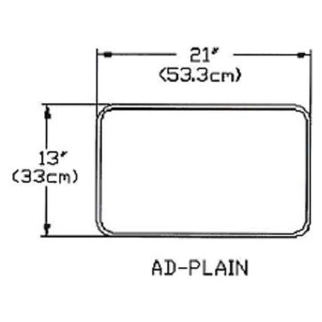 Atlas Metal AD-PLAIN Adapter Plate Blank Full Perimeter Beaded Edge