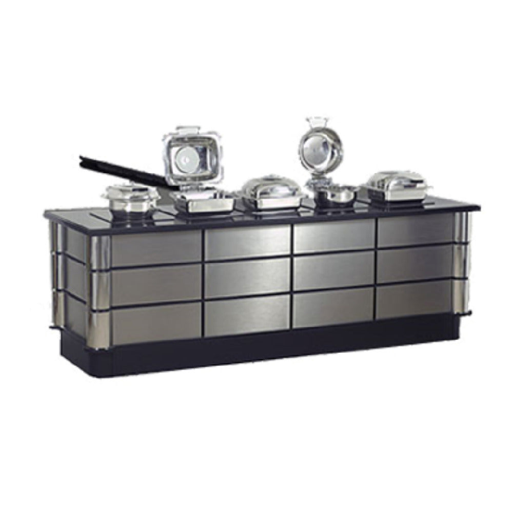 Bon Chef 50158 - Contemporary Buffet, 96" L X 30" W X 34" H, With Five Built In Induction Stoves