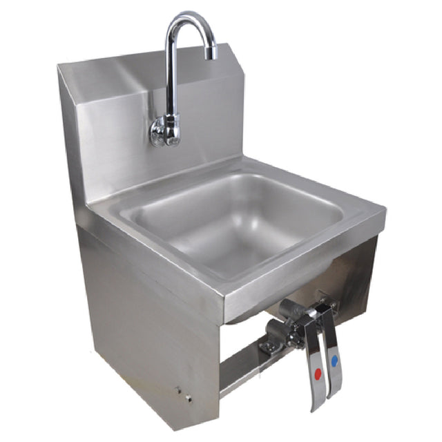 BK Resources BKHS-W-SS-1-BKK-PG Space Saver Hand Sink Wall Mount 9" Wide X 9" Front-to-back X 5" Deep Bowl