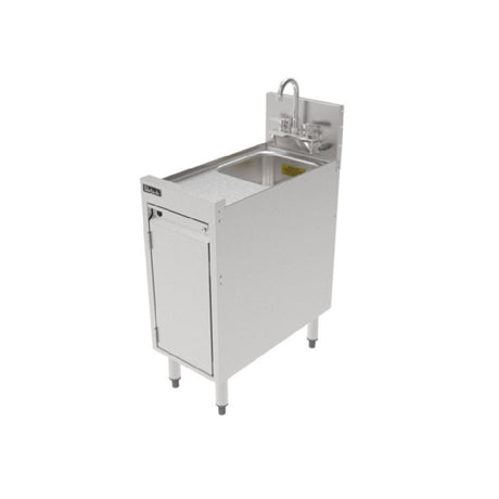 Perlick TSF12CM TSF Series Underbar Chemical Storage Cabinet 12" W X 24"D 18 Gauge Stainless Steel Sink With Removable Perforated Wet Waste Pan