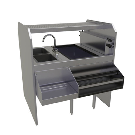 Glastender PSA-42L Assembly Style Pass-Thru Cocktail Station 42"W X 32"D Leftward Workflow