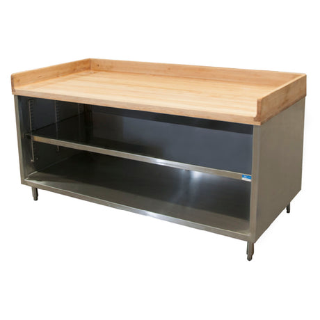 BK Resources CMBT-3072 Chef Table Cabinet Base With Open Front 72"W X 30"D X 39"H Overall Size