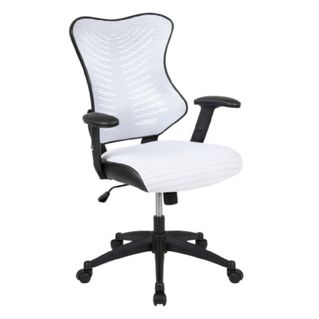 Flash Furniture BL-ZP-806-WH-GG Kale Executive Swivel Office Chair 39" To 42-3/4" Adjustable Height