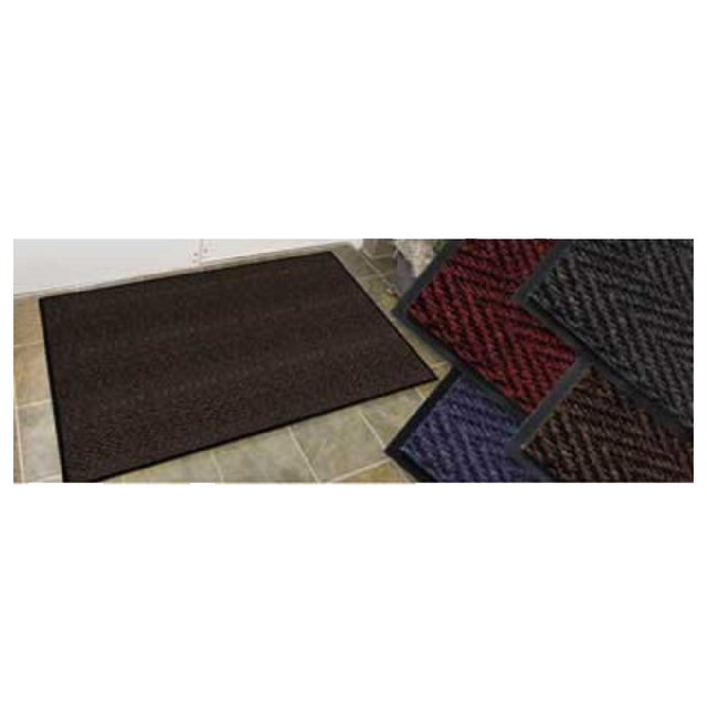 Cactus Mat 1487F-B6 Chevron-Rib Herringbone High Traffic Entrance Mat 6' W 3/8" Thick