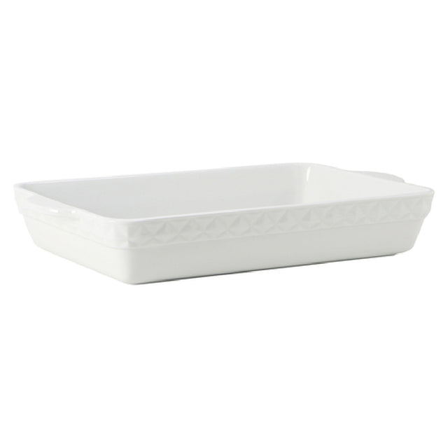 Tuxton EAP-201 Casserole Dish 6-1/4 Qt. 18-1/2"L X 11"W X 3"H (16-1/2"L Without Handle)