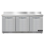 Continental Refrigerator SW72NBS-FB Work Top Refrigerator Front Breather 72"W