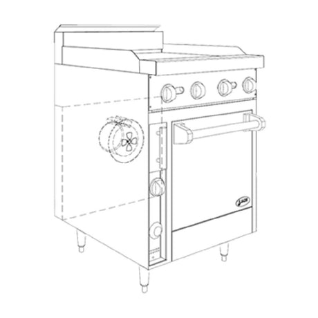 Jade Range JBR-24G-24C Bistro™ Restaurant Range Gas 24"