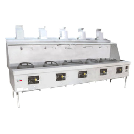 Town MF-5-SS MasterRange® Wok Range With Flue Gas