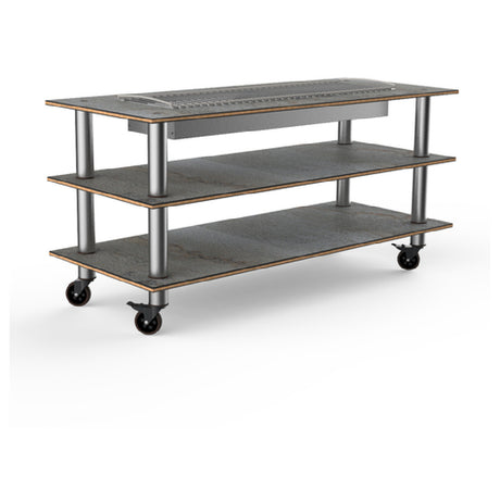 Steelite MGCMLD06GSXW Mogogo Buffet Solutions Modular Heat Table 3-tier 71" X 29-1/2" X 35"H