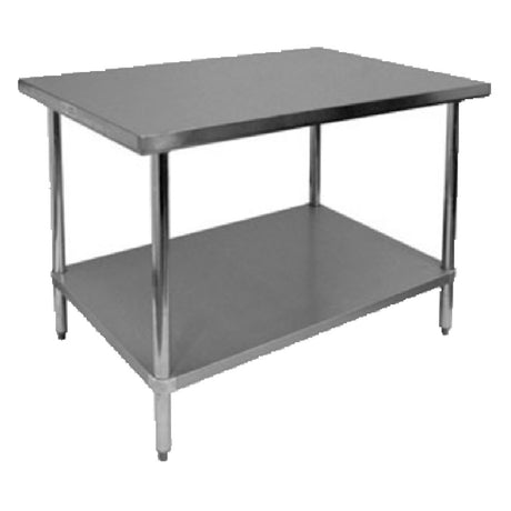 GSW USA WT-P3030W Premium Work Table 30"W X 30"D X 35"H 16/6 Gauge Stainless Steel Sound Deadened Top