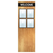 Hubert 65242 - Menu Board, 4-pocket, Floor Stand