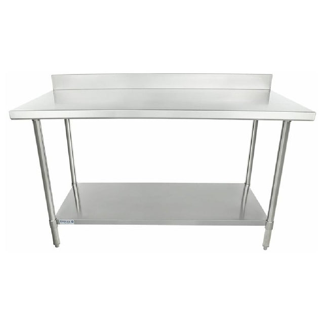 Empura Stainless SWT4B3060 Empura SUPER DUTY Work Table 30" X 604 Inch Backsplash SS Adjustable Bullet Feet