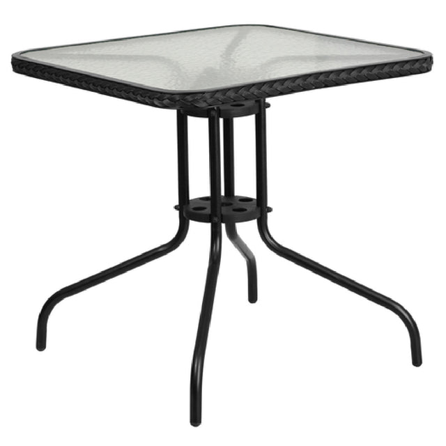 Flash Furniture TLH-073R-BK-GG Patio Table 28"W X 28"D X 28"H Square