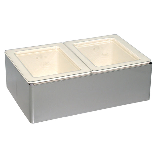 Cadco PS-CBC-6CP Cold Bay Pan Holder Kit (2) Half Size 6" Deep Cambro® ColdFest™ Pans