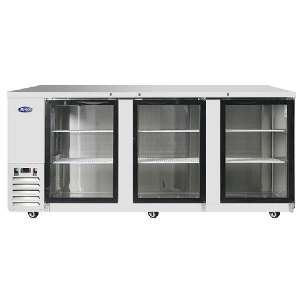 Atosa MBB90GGR Atosa Back Bar Cooler Three-section 89-3/10"W X 28-1/10"D X 40-1/10"H