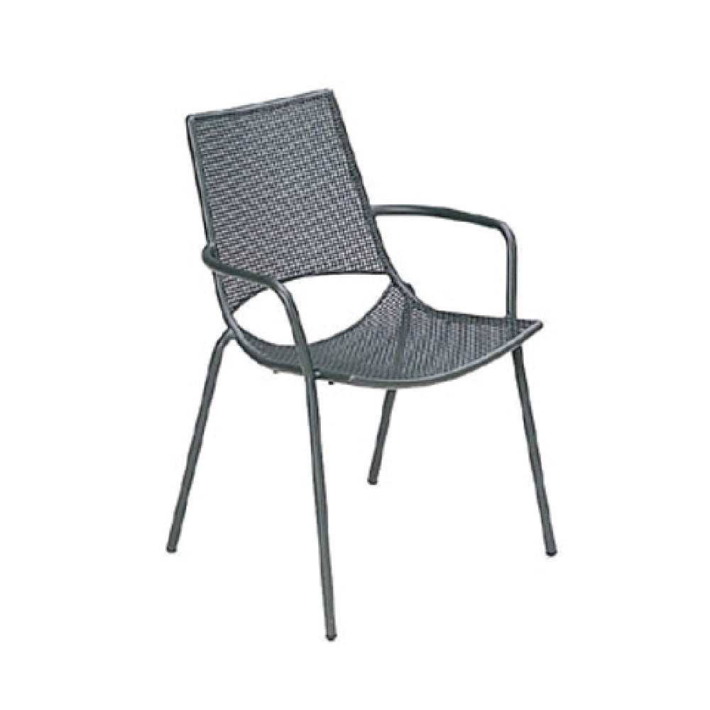 Emuamericas Llc 151 Topper Stacking Armchair Outdoor/indoor Interlace Steel Mesh Back And Seat