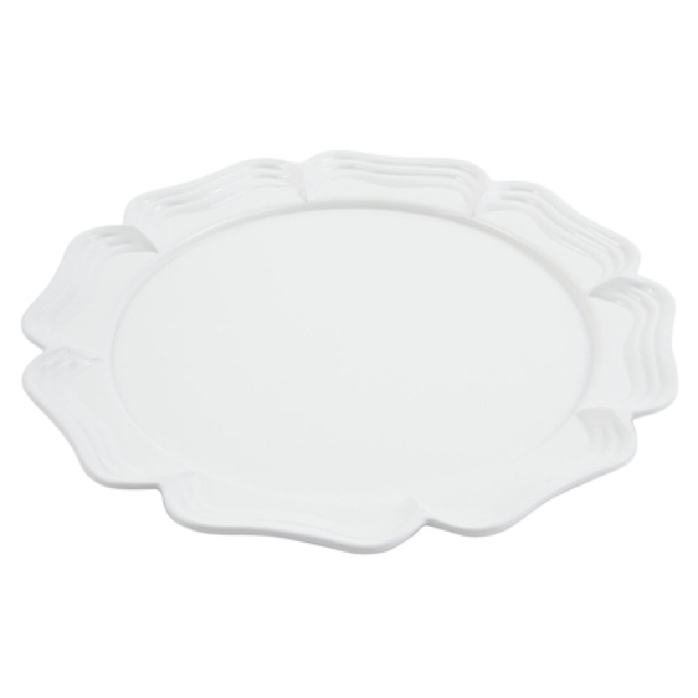 Bon Chef 2067PWHT Queen Anne Platter 13" Dia. Round