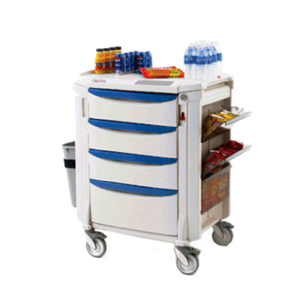 Metro FLMB1 Mini Bar Restocking Cart High Profile With (3) 6"Drawers (1) 9"Drawer