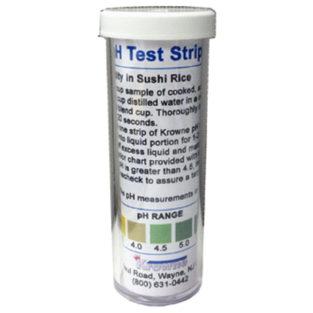 Krowne S25-126 PH Test Strips Test Acidity (pH) Levels In Sushi Rice Salsa & Salad Dressing