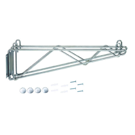 Hubert 19040 - CenPro Double Wall Mounting Bracket For Chrome Wire Shelving, 14" D