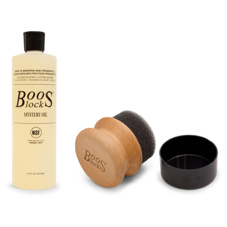 John Boos MYS1APP Boos Mystery Oil Pack (1) Oil And Cream Round Applicator And (1) 16oz Mystery Oil