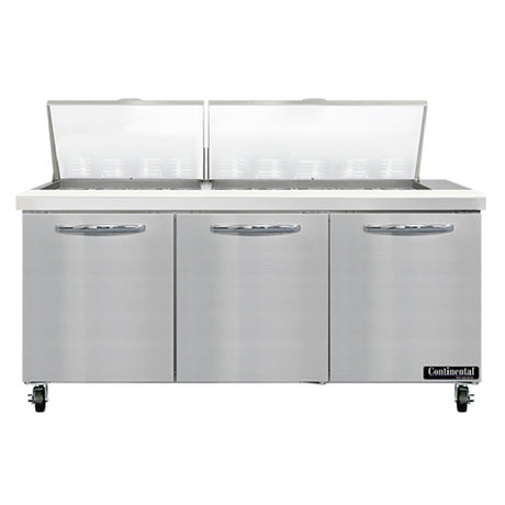 Continental Refrigerator SW72N27M Mighty Top Sandwich Unit 72"W 20.6 Cu Ft Capacity