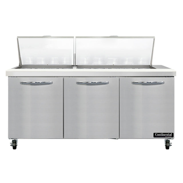 Continental Refrigerator SW72N27M Mighty Top Sandwich Unit 72"W 20.6 Cu Ft Capacity