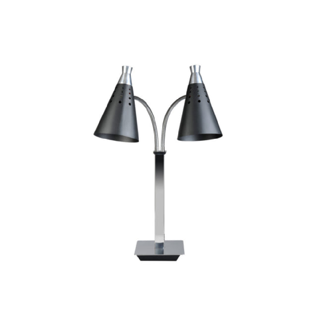 FOH BTC005BKS18 Smart Buffet Ware® T-Collection Double Heat Lamp 110v Matte Black