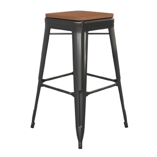 Flash Furniture CH-31320-30-BK-PL2T-GG Kai Bar Stool 500 Lb. Weight Capacity Backless