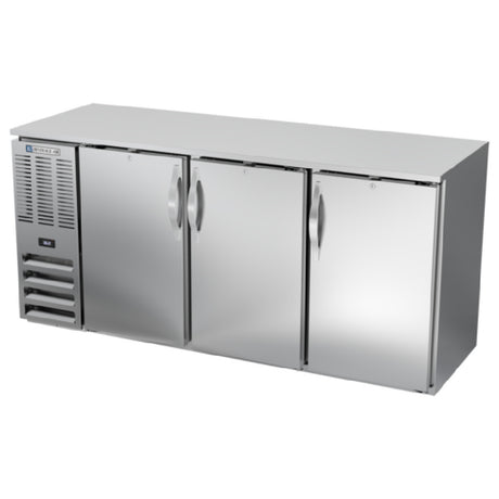 Beverage Air BBN72HC-S - Refrigerated Back Bar Storage Cabinet, Three-section, 72"W X 26-3/8"D X 34"H