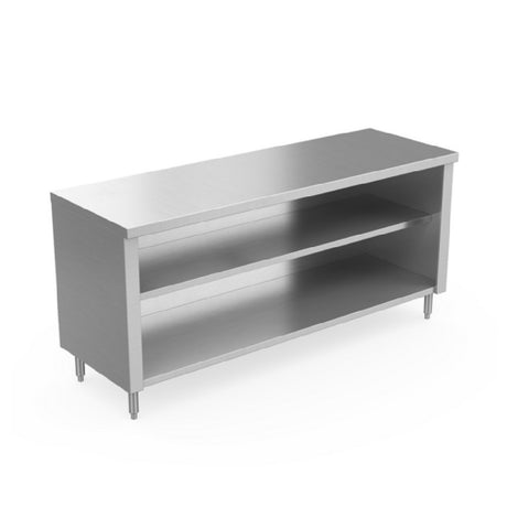 Winholt STCT-2460-MS - Enclosed Table, Open Table With Mid-shelf, Bullet Feet Adjustable To 1-3/8"