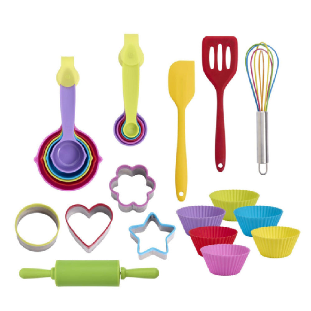 Harold Import Co. 22190 Mrs. Anderson's Kids Baking Set 24-piece Includes: 5 Measuring Cups ( Bpa-free Plastic 1/81/41/31/2 And 1 Cup)