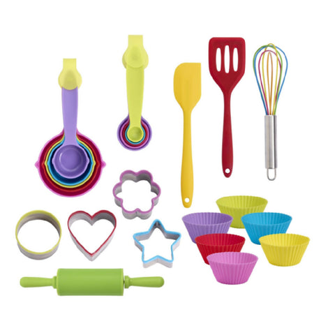 Harold Import Co. 22190 Mrs. Anderson's Kids Baking Set 24-piece Includes: 5 Measuring Cups ( Bpa-free Plastic 1/81/41/31/2 And 1 Cup)