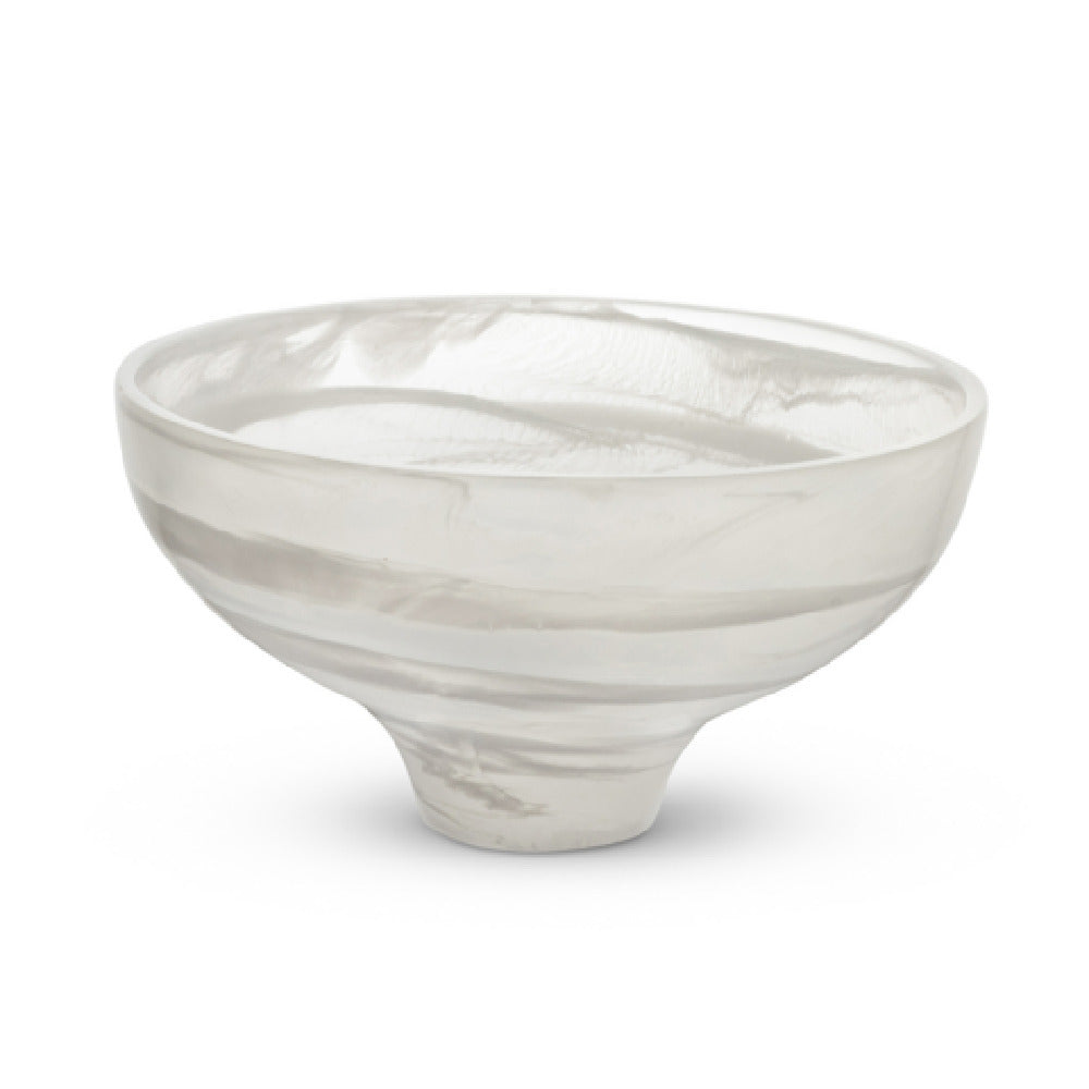 Bon Chef 59027-FROST Round Resin Bowl 10.25" Dia X 5.5"H Translucent Swirl Polished Finish