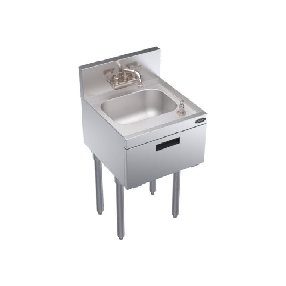 Krowne KR19-18ST Royal Series Underbar Hand Sink Unit Free Standing 18"W X 19"D X 36-1/2"H.O.A.