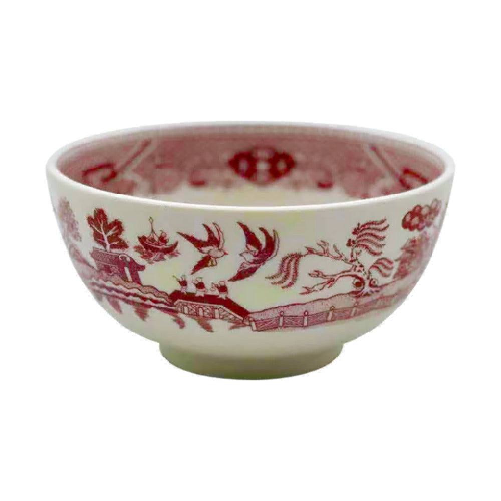 Cameo China 688-99A Pink Willow Rice Bowl 14 Oz. (420 Ml) 5" Dia. X 2-5/8"H (13 Cm X 6.6 Cm)