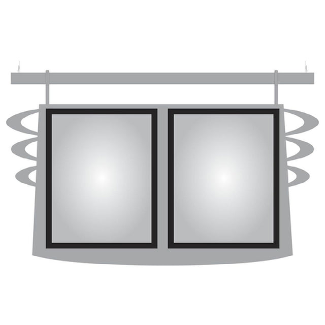 Hubert 53436 - Menu Board, 2-pocket, Hanging