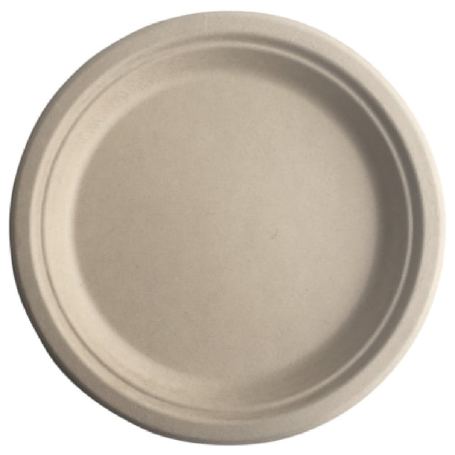 JMC Janitorial JMCBEFRP9EB - ECO Plate, 9" Round, Bamboo Fiber (500 Per Case)