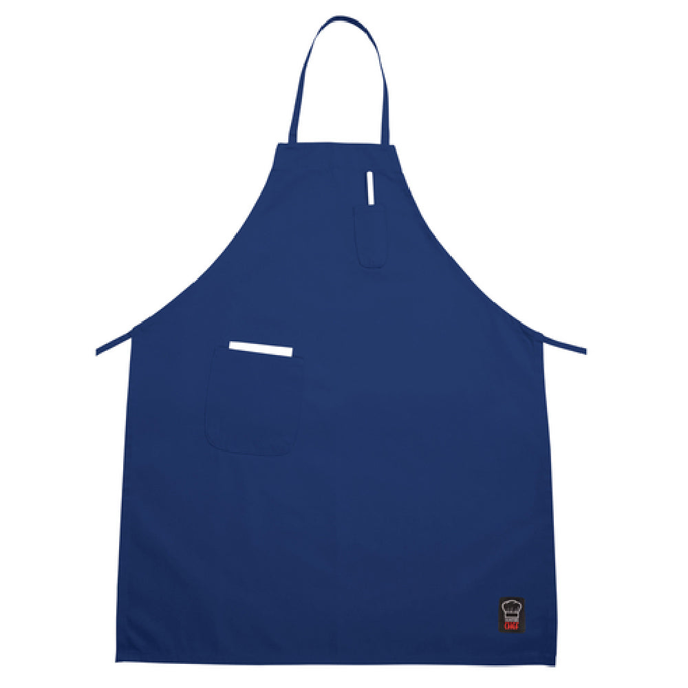 Winco BA-PBL Bib Apron 33" X 26" Full-length